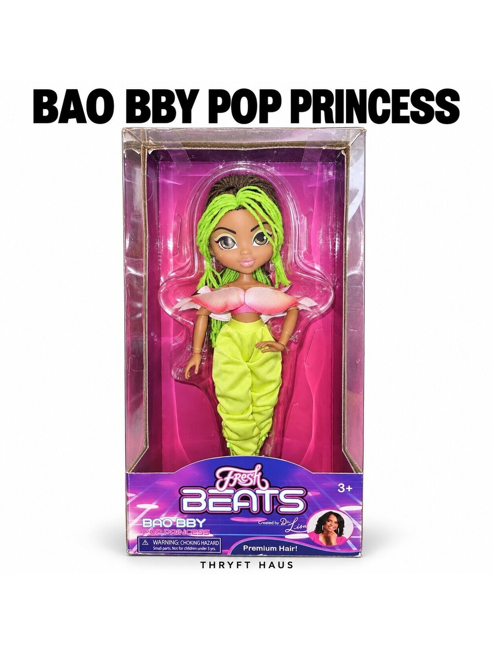 Fresh Beats Bao Bby Pop Princess Fashion Doll 10in Articulated Green Hair